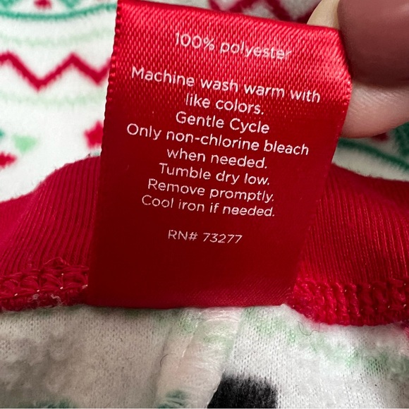 Jammies for your Families Festive Red and Green Onesie Christmas Pajamas Large - Picture 6 of 6